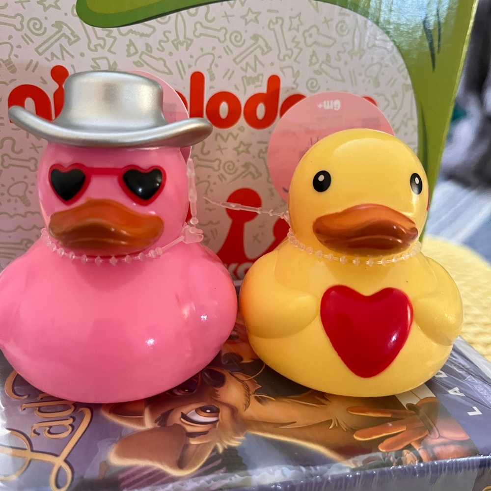 Target Bullseye Valentines Collectible Duck Set of 2 NWT